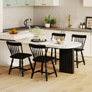 Windsor Dining Chairs Set of 2 with Curved Spindle Back