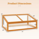Wood Cold Frame Greenhouse Raised Planter Bed Protection with Transparent Flip-top Roof-Orange