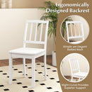 Wood Dining Chair Set of 2 with Rubber Wood Legs
