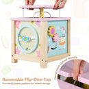 Wooden Activity Cube with Montessori Sensory Toys for Toddlers