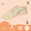 Wooden Climbing Toy Triangle Climber Set with Seesaw-Multicolor