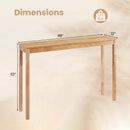 Wooden Console Table Modern Farmhouse Sofa Table with Thickened Top