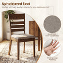 Wooden Dining Chairs Set of 2 Upholstered Kitchen Chairs with Rubber Wood Frame