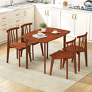 Wooden Dining Table for 2-4 People Kitchen Table with Rubber Wood Legs-Walnut