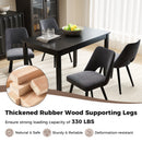 48-Inch Wooden Dining Table for 4 People Rectangular Kitchen Table with Rubber Wood Legs