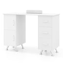 Wooden Manicure Table Nail Desk with Drawers Wrist Rest