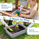 Wooden Mud Kitchen Set with Running Water Faucet Tank