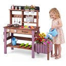Wooden Mud Kitchen Set with Running Water Faucet Tank