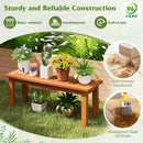 Wooden Plant Stand Outdoor Indoor Solid Wood Flower Pot Holder Display Shelf