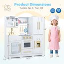 Wooden Play Kitchen with Lights & Sounds for Kids Ages 3+