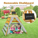 Triangle Hideaway Playhouse with Removable Chalkboard for Indoor and Outdoor