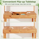 Wooden Potting Bench Table Garden Planting Workstation with 3-Tier Open Shelf