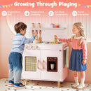 Wooden Pretend Kitchen Playset with Realistic Ice Maker