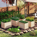 Wooden Raised Garden Bed Elevated Planter Box with Open-Ended Base