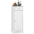 Wooden Storage Free-Standing Floor Cabinet with Drawer and Shelf