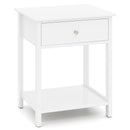 Wooden Storage Shelf with Drawer for Bedroom and Living Room