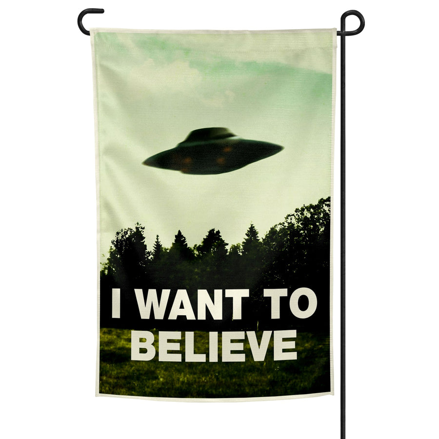 I Want To Believe Garden Flag