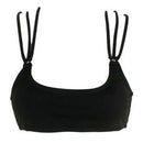 California Waves Juniors Black Ribbed Bralette Bikini Top