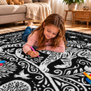 Tiger Doodle Reversible Blanket, Oxford Fabric and Flannel Design