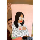 Yes, Girl Large Pink Tea Towel | Extra Large 20" W x 27.5" L | In a Gift Box! | Gift for Her