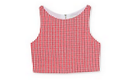Rare Editions Girls Red Gingham Seersucker Top, Size 7