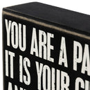 You Are A Parent It Is Your Circus And Those Are Your Monkeys Box Sign | Wood | Black with White Lettering