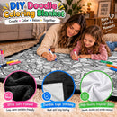 Butterfly Doodle Reversible Oxford Fabric And Flannel Blanket