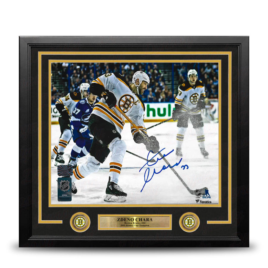 Zdeno Chara in Action Boston Bruins Autographed 16