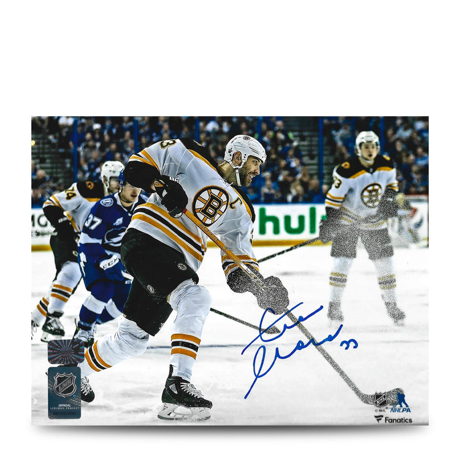 Zdeno Chara in Action Boston Bruins Autographed 8