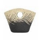 Inc Straw Two-Tone Large Straw Bag Summer Beach Tote Bag
