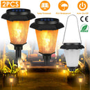 2Pcs Solar Flame Torch Light IP65 Waterproof Flickering Flame Stake Lamp Decorative Landscape Lamp For Garden Path Yard