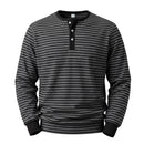 American-style Vintage Striped Long-sleeve Mens Top