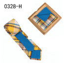 Men's Tie Floral Print Pocket Square Cotton Tie