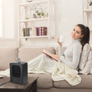 1000W Portable Electric Space Heater Personal Fan with Tip Over Overheat Protection Adjustable Temperature Timer Ceramic Heater for Bedroom Office Des
