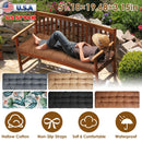 Bench Seat Cushion For Indoor Outdoor Furniture Non Slip Long Chair Cushion with Ties Strap Waterproof Swing Cushion 51.18x19.68IN For Garden Patio Ba