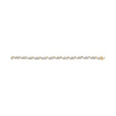 10k Yellow Gold 3.00 Cttw Round-Cut and Baguette-Cut Floral Link 7.25" Bracelet (I-J Color, I1-I2 Clarity)