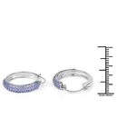 3.06 Carat Genuine Tanzanite .925 Sterling Silver Earrings