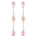 1.62 Carat Genuine Morganite .925 Sterling Silver Earrings