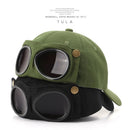 Pilot Hat Personalized Peaked Cap Sunglasses Sunshade