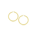 14k Yellow Gold Polished Hoop Earrings (15 mm)
