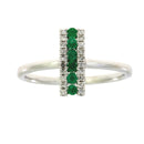 .25ct Emerald Diamond Ring 14KT White Gold