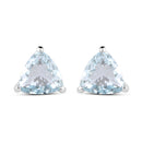 1.26 Carat Genuine Aquamarine .925 Sterling Silver Earrings