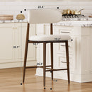 Counter Height Bar Stools Set of 2 with Curved Backrest