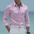 New Cross-border Mens Long-sleeve Striped Shirt