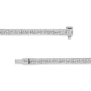 14K White Gold 4 3/8 Cttw Alternating Invisible Set Princess and Baguette Diamond Tennis Bracelet (G-H Color, VS1-VS2 Clarity) - Size 7"