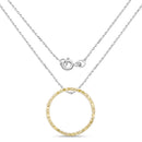 0.30 Carat Genuine Diamond Yellow .925 Sterling Silver Pendant