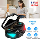 Wireless TWS 5.0 Earbuds Headphone in-Ear Earphone Headset with Charging Case Waterproof Low Latency Game Mode