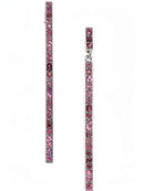 International Concepts Hematite-Tone Pave Stick Linear Drop Earrings
