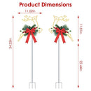 2-Pack LED Christmas Reindeer Pathway Stake Lights – Battery Powered