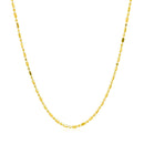 14k Yellow Gold Diamond-Cut Alternating Bead Chain 1.2mm